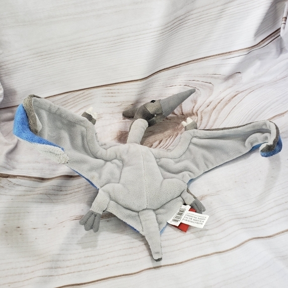 Adventure Planet Pteranodon Flying Dinosaur Plush Toy Posable 11 Inch Blue Gray - Picture 4 of 8